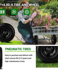 Upgrade 13inch wheelbarrow tires 4.00-6 flat free tire with 5/8" & 3/4" bearings, 1.77"-5.75" center hub near garden cart