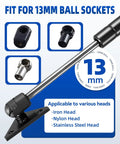 13mm Ball Head Gas Struts Mounting Bracket Set With Angled And Flat Mounts Includes 16 Screws Image Showing Compatibility Details