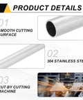 Two Pack 13mm Stainless Steel Tubes 304 Grade 1mm Wall 305mm Long Built To Last Heavy Duty Metal Pipes details and cutting process
