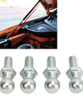 Ball Studs 13mm Ball Screw Set With Solid Metal Construction Zinc Plated for car hood installation, close-up view of studs