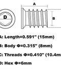 40-Pack 1/4-20 Threaded Wood Inserts for Hex Drive 1/4" inch Wood Nuts - Buy Bearings online - Fast US Shipping