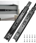 14 inch Drawer Slides 6 Pairs (12pcs) Full Extension Ball Bearing Drawer Rails Side Mount 3 fold Metal Dresser Runners