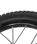 14 Inch Kids Bike Front Wheel Replacement with Air Rubber Tire, Black Steel Rim, Stainless Spokes, fits JOYSTAR kids bikes.