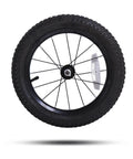 14 Inch Kids Bike Front Wheel Replacement with Air Rubber Tire, Black Steel Rim, Stainless Spokes, 3/8 inch axle, fits JOYSTAR bikes