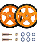 14 Inch Lawn Mower Wheels for Push Mowers, Plastic PU Wheels with Bolts & Nuts, 14x1-7/10 Size, 2 Pack