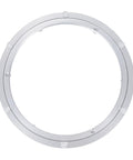 Top view of Fourteen Inch Lazy Susan Base Only With Rotating Turntable Bearing for dining tables, in aluminum.