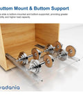 14" Undermount Drawer Slide, Soft Close, Bottom Mounted & Bottom Support, 88 lb Load Capacity, 3-Fold Full Extension