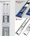 14 Inch Soft Close Drawer Slides With Ball Bearing Full Extension, Side Mount, Heavy Duty Cabinet Drawer Slides comparison