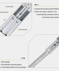 Detailed diagram of 14 Inch Soft Close Drawer Slides with ball bearing full extension, side mount, showing damping and spring features.
