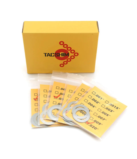 14 Pack Half Inch 28 TPI Barrel Shim Kit for .223 and 5.56 Muzzle Brakes, Precision Stainless Steel 304 Alignment Set