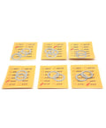 14 Pack Half Inch 28 TPI Barrel Shim Kit for .223 and 5.56 Muzzle Brakes displayed in clear segmented packaging, showing various thicknesses.
