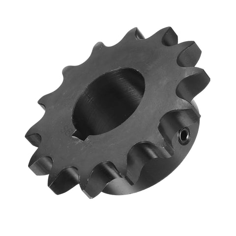 14 Tooth Chain Sprocket B Type for 1.5 inch Bore Single Strand Carbon Steel with Keyway and Set Screws Black Oxide Finish, uxcell