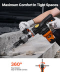 Demolition Hammer 1400W Electric Jack Hammer Heavy Duty Concrete Breaker 2900 BPM Includes Two Chisels Case And Gloves in use