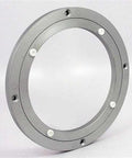 Side view of 140mm Lazy Susan Bearing - Aluminum Turntable Hardware showing circular design and mounting holes