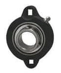Front view of a 20mm Stainless Steel Narrow Set Screw Black Plastic Insert Square Hole Panel Fastener Single Pack Corrosion-Resistant