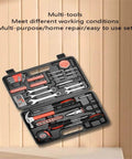 Open All-In-One 146-Piece Home And Auto Tool Kit For Repairs, DIY Essentials, Multi-Functional Emergency Toolkit For Home And Car