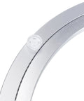 Close-up of the Fourteen Inch Lazy Susan Base Only With Rotating Turntable Bearing in heavy duty aluminum, showing slip proof edge.