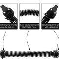 14" Fence gate Spring self Closing and Adjustable for Wooden or Vinyl Fence, Carbon Steel, Black with lock pin and adjust rod
