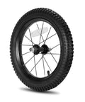 14 Inch Kids Bike Front Wheel Replacement with Air Rubber Tire, Black Steel Rim, Stainless Spokes, 3/8 inch axle for JOYSTAR bikes