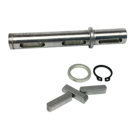 Single Output Shaft Diameter 14mm for Worm Reducer NMRV030 with gaskets, S ring, and corner pins on white background
