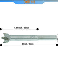 14mm Tungsten Carbide Wood Drill Bit for Wide Angle Door Peephole Viewer Kit, 2 Pack For One And A Half To Two And A Quarter Inch Doors