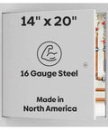 14 By 20 Universal Access Panel Flush Steel Door With Flange 16 Gauge Cold Rolled Frame Screwdriver Cam Latch White partially open