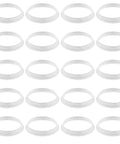 20 Pack Rubber Cone Seal Rings For One And A Half Inch Waste Pipe And Slip Joint Washers, white rubber gaskets in rows for plumbing repair