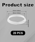 20 Pack Rubber Cone Seal Rings For One And A Half Inch Waste Pipe And Slip Joint Washers with size details