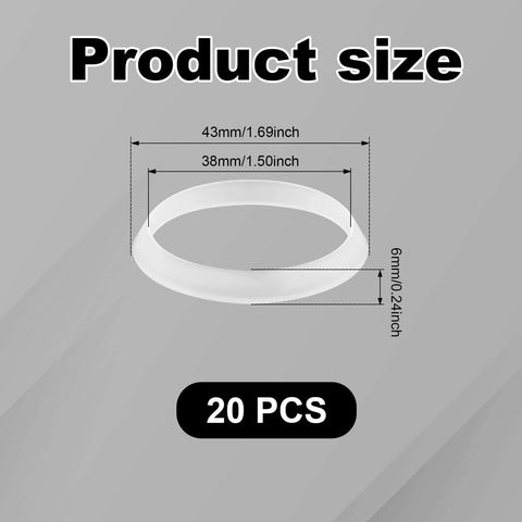 20 Pack Rubber Cone Seal Rings For One And A Half Inch Waste Pipe And Slip Joint Washers with size details