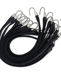 Bundle of 15 Inch Tie Down Straps With Non Crimp S Hooks For Outdoor Use Weatherproof And Waterproof 23 Inch Max Stretch Ideal