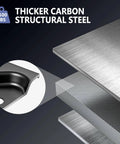 1500 lb heavy duty furniture dolly with anti slip groove design, full carbon steel panel shown in detail, structural view