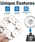 150 Lb Cup Magnets With Holes For Wall Mounting Waterproof Neodymium Magnets With Screws 6 Pack features and specifications