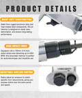 Product details of powerful 150mm air hammer kit with 4 chisels and quick change retainer, highlighting construction and features.