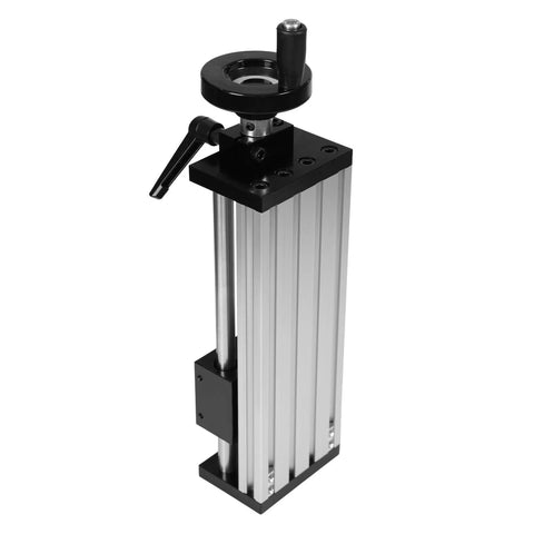 ✝️ 150mm Length Effective Travel Manual Sliding Table,Dual Optical Axis,Linear Rail Guide Ballscrew with Handle