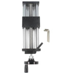 Top view of 150mm Effective Travel Dual Optical Axis Manual Sliding Table with SFU1605 Ball Screw and Handwheel for CNC Equipment