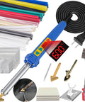 Powerful 150W LED Digital Adjustable Temperature Plastic Welder Kit With 106 Welding Rods And 4 Tips Plus A 3 In 1 Soldering Iron.