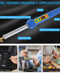 Powerful 150W LED Digital Adjustable Temperature Plastic Welder Kit with 106 Welding Rods and 4 Tips Plus a 3 in 1 Soldering Iron