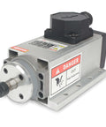 1.5KW 220V Air Cooled Spindle Motor ER11 24000RPM for CNC Router Engraver; front view with warning label and ER11 chuck