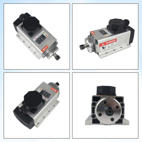 1.5KW 220V Air Cooled Spindle Motor ER11 24000RPM for CNC routers and milling, showing four bearings design, side view