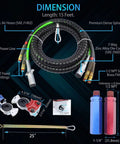Three In One Air Hose Kit For Semi Trucks Fifteen Foot Long With ABS Power Airlines Hose Wrap Ready To Install For Tractor Trailers Includes Two Glad Hands One Grip One Spring Twelve Seals And A Seven Way Electrical Cable Plus Teflon Tape