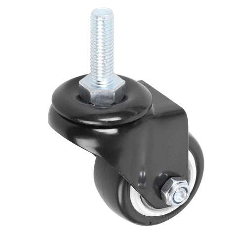 1.5 Inch Swivel Caster Wheels PU 360 Degree Rotation with Threaded Stem M8 x 25mm, 40mm Wheel, 330lb Total Load Capacity, Pack of 4 for Furniture