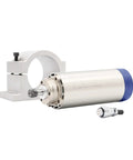 Beast 1.5KW 220V ER11 CNC Spindle Motor with air cooling and 80mm clamp bracket, shown with four bearing high speed live spindle.