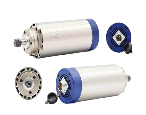 Beast 1.5KW 220V ER11 CNC Spindle Motor With Air Cooling, 80mm Clamp Bracket, four bearing, high speed live spindle, axial preload