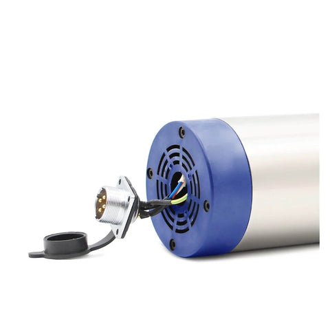 Beast 1.5KW 220V ER11 CNC Spindle Motor With Air Cooling, showing rear view with wiring and connector