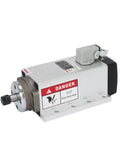 Beefy 1.5KW Air Cooled Spindle Motor ER11 220V 4 Bearing CNC Spindle For Milling Machines Heavy Duty Design, front view