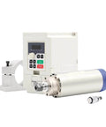 Air Cooled Spindle Motor 1.5KW ER16 With 110V And 220V VFD Inverter, 80mm Bracket, Aluminum Alloy Housing, Dust Proof Build