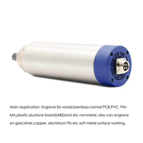 ER11 Air Cooled Spindle 1.5 Kilowatt Woodworking Spindle Motor 24000rpm With 65 By 204mm Size shown at an angle