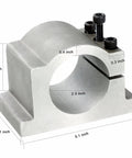 Beast 1.5kW Air Cooled CNC Spindle Kit with 65mm Clamp featuring detailed measurements for precision machining projects