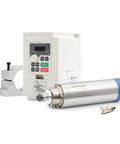 1.5KW ER11 D65 110V Air Cooled Spindle Motor Kit with bracket and QL inverter displayed