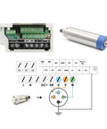 1.5KW ER11 D65 110V Air Cooled Spindle Motor Kit wiring diagram and components view for CNC routers and mills setup